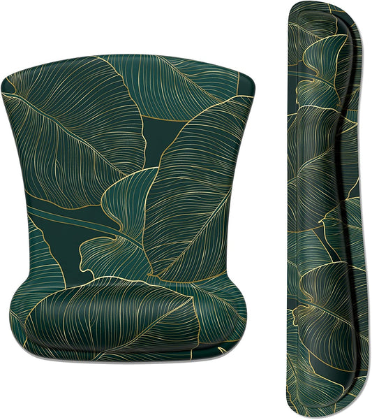 Mouse Pad Wrist Support Keyboard Wrist Rest Pad Ergonomic Mousepad Non-Slip Memory Foam Keyboard Pad Easy Typing Pain Relief Perfect for PC Laptop Gaming Office,Palm Texture